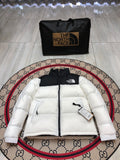 The North Face White Nuptse 700-Fill Down Jacket Black Colorblock