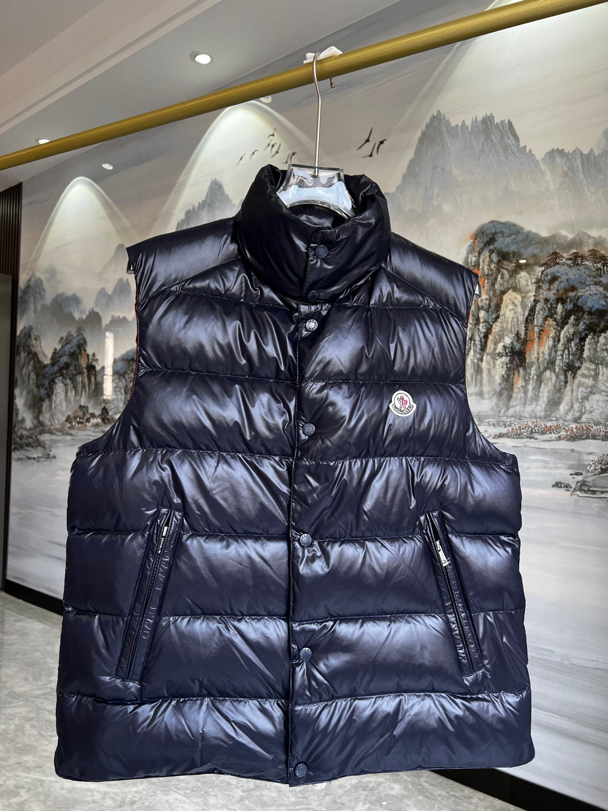 Moncler Navy Down Vest