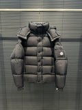 Moncler Black Double-Breasted Quilted Down Coat