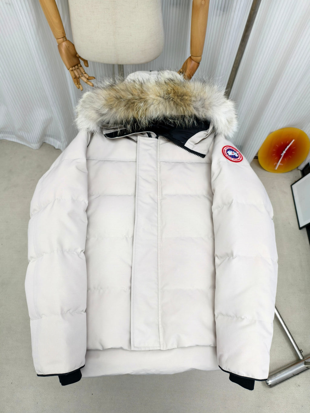 Canada Goose White Oversized Expedition Puffer Jacket