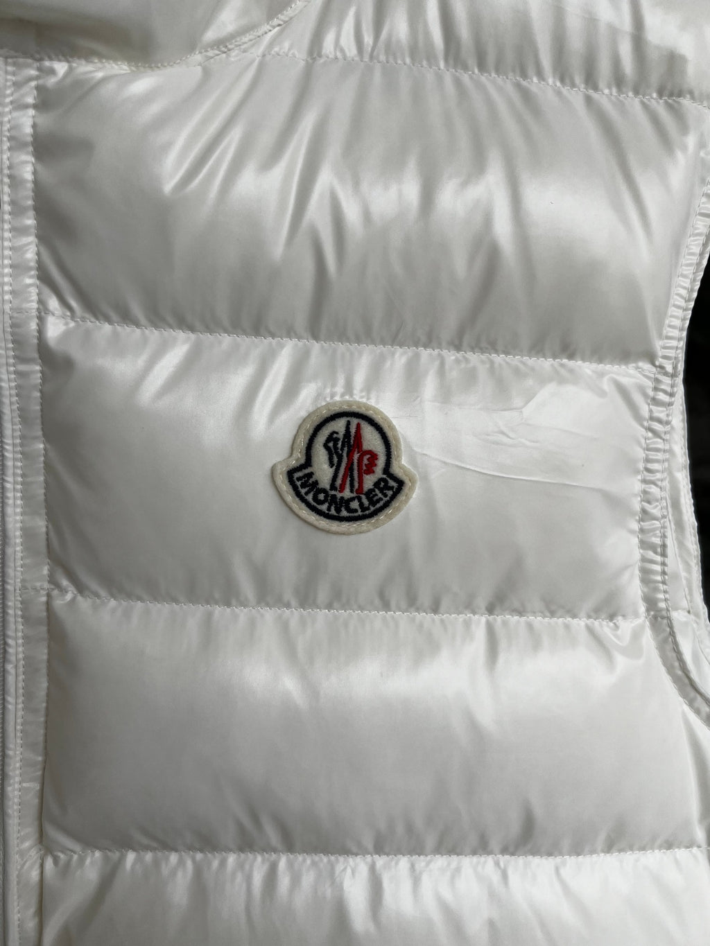 Moncler White Down Vest