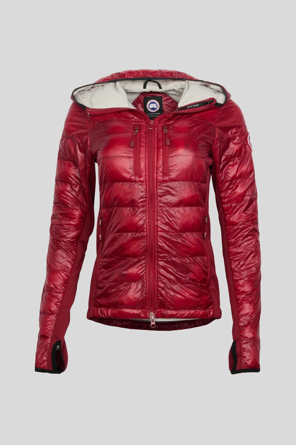 Canada Goose Red Lightweight Hooded Down Jacket