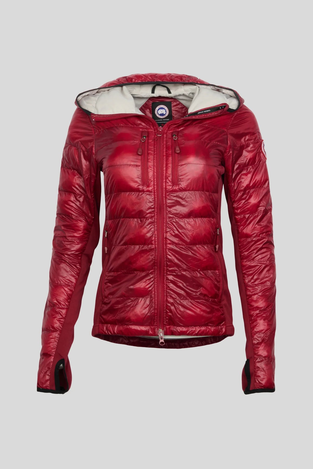 Canada Goose Red Lightweight Hooded Down Jacket